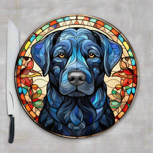 Labrador Black Glass Suncatcher Worktop Saver